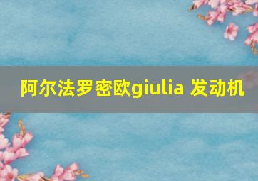 阿尔法罗密欧giulia 发动机